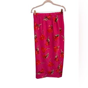 Floral  skirt with side slit